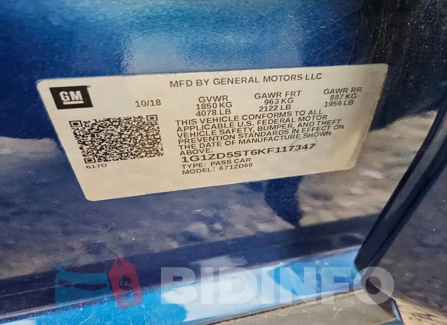 1G1ZD5ST6KF117347 Photo# 13