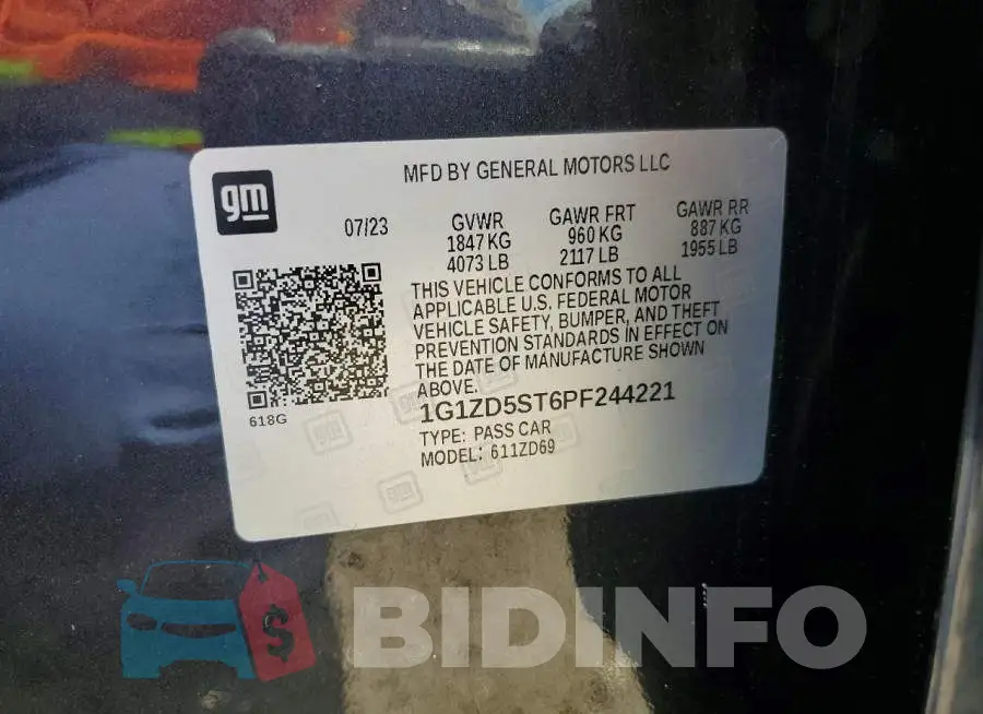 1G1ZD5ST6PF244221 Photo# 13