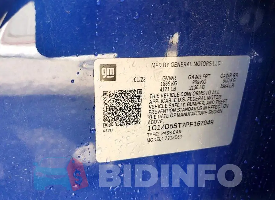 1G1ZD5ST7PF167049 Photo# 12