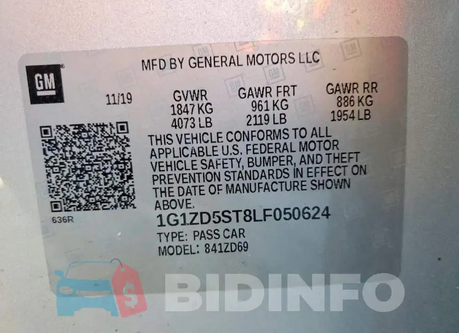 1G1ZD5ST8LF050624 Photo# 12