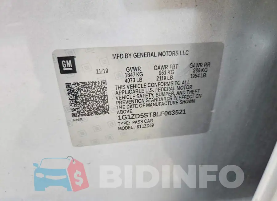 1G1ZD5ST8LF063521 Photo# 12