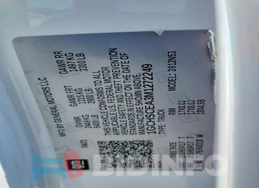 1GCHSCEA3M1272249 Photo# 12