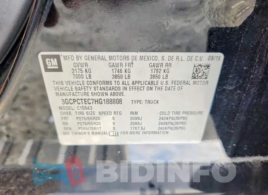 3GCPCTEC7HG188808 Photo# 12
