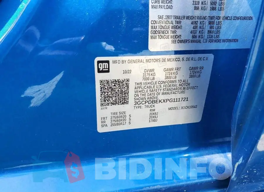 3GCPDBEKXPG111721 Photo# 12