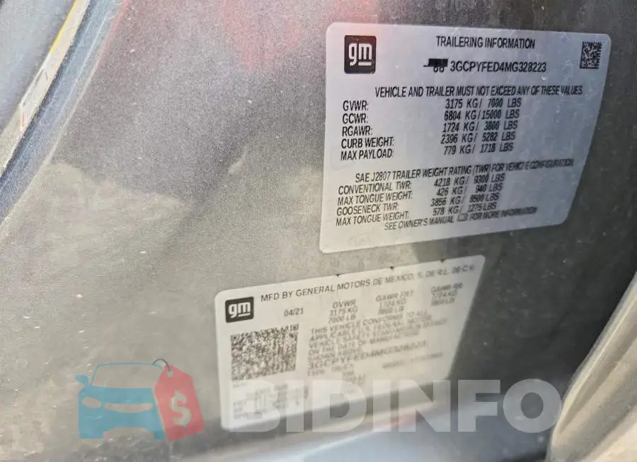 3GCPYFED4MG328223 Photo# 12