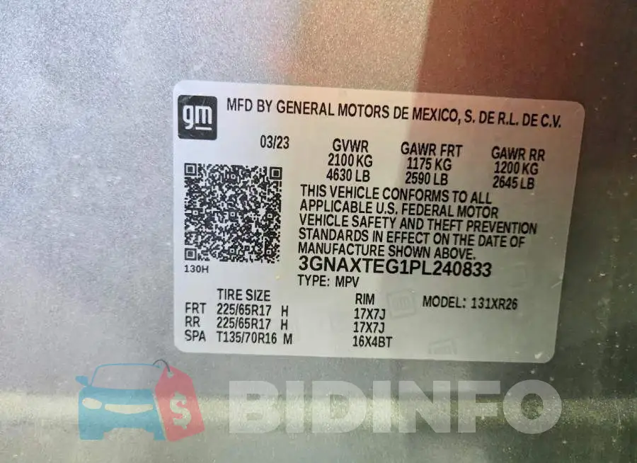3GNAXTEG1PL240833 Photo# 13
