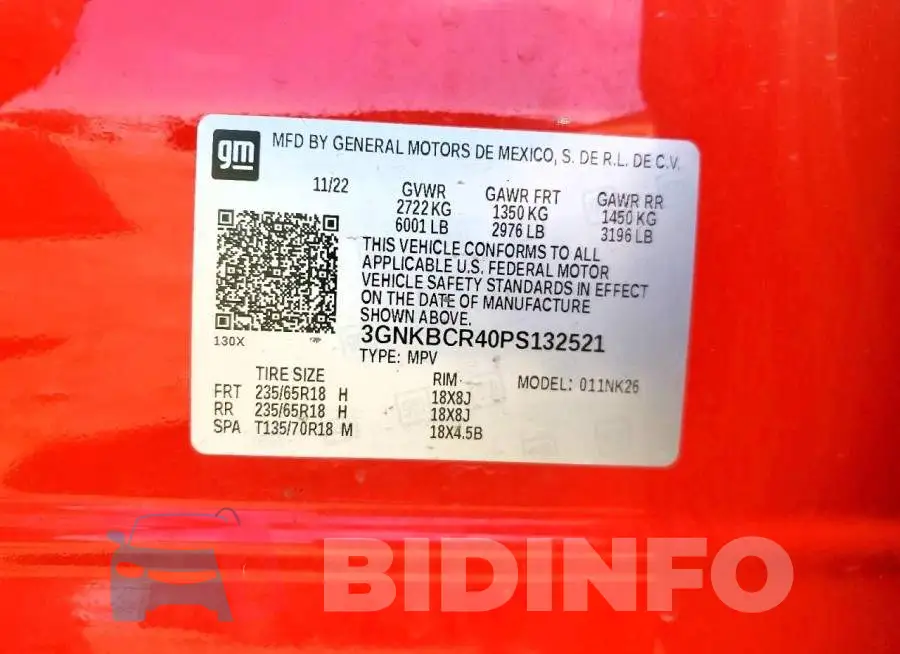 3GNKBCR40PS132521 Photo# 14