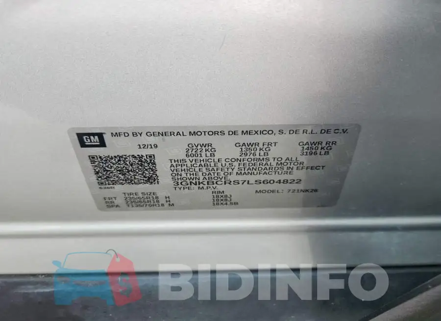 3GNKBCRS7LS604822 Photo# 13