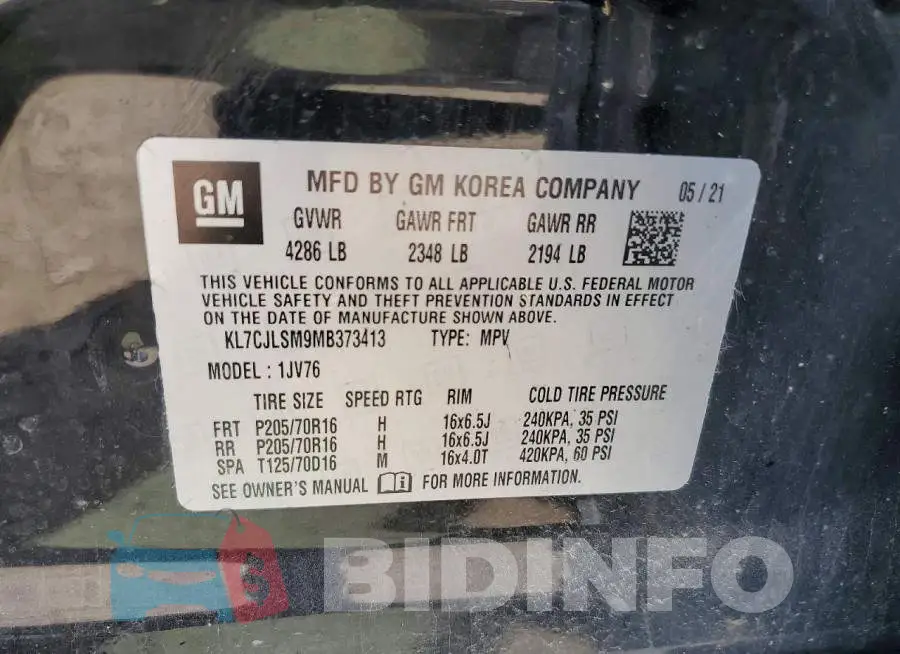 KL7CJLSM9MB373413 Photo# 12