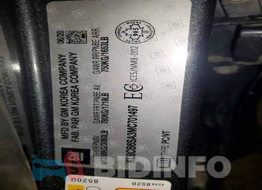 KL8CB6SA3MC701497 Photo# 12
