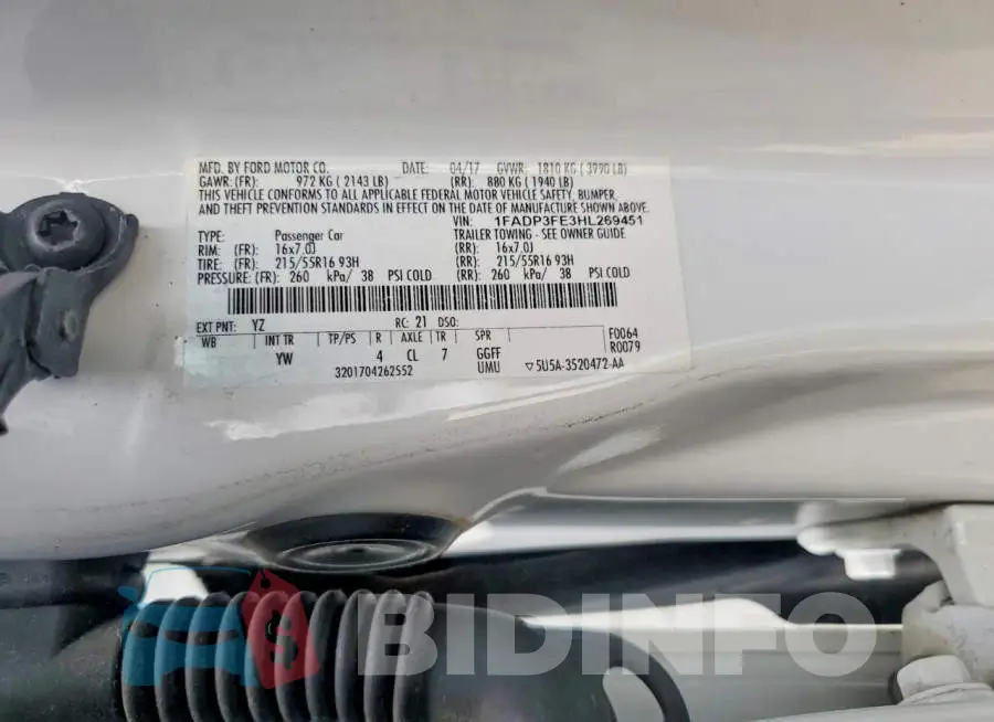 1FADP3FE3HL269451 Photo# 12