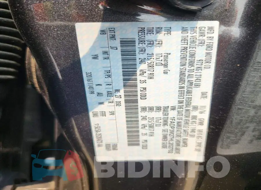 1FADP3M27HL202702 Photo# 13