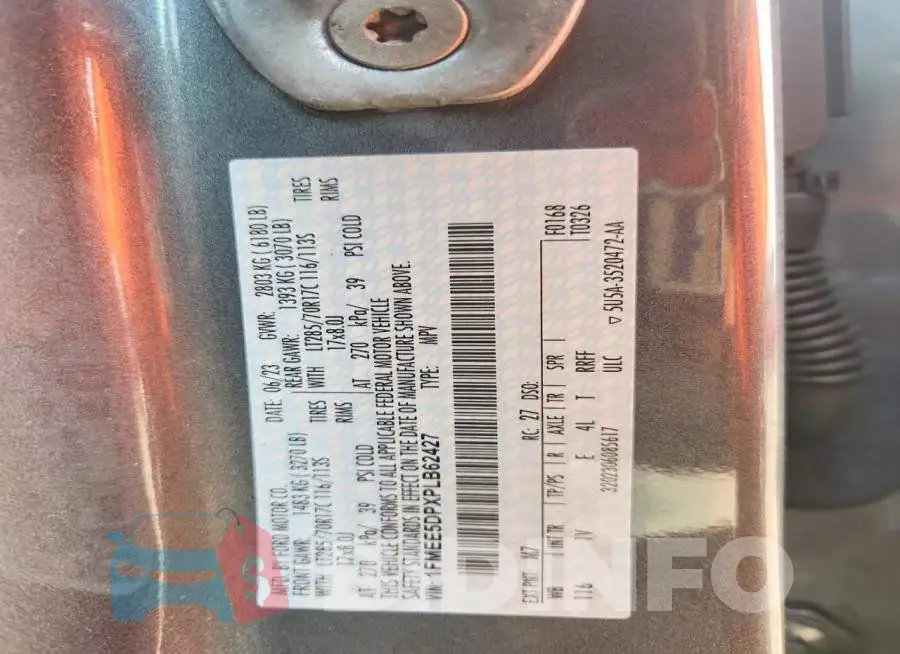 1FMEE5DPXPLB62427 Photo# 14