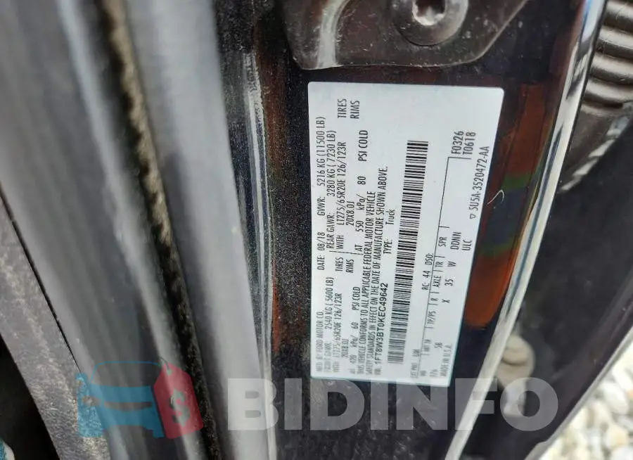 1FT8W3BT0KEC49642 Photo# 12