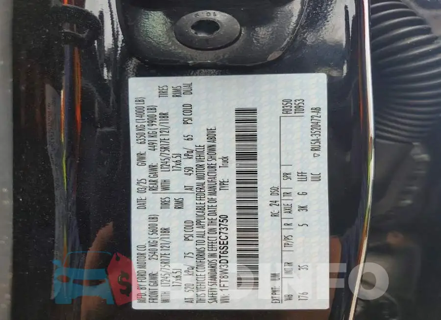 1FT8W3DT6SEC73750 Photo# 12