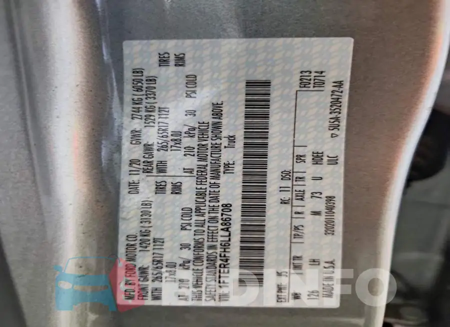 1FTER4FH6LLA86708 Photo# 12
