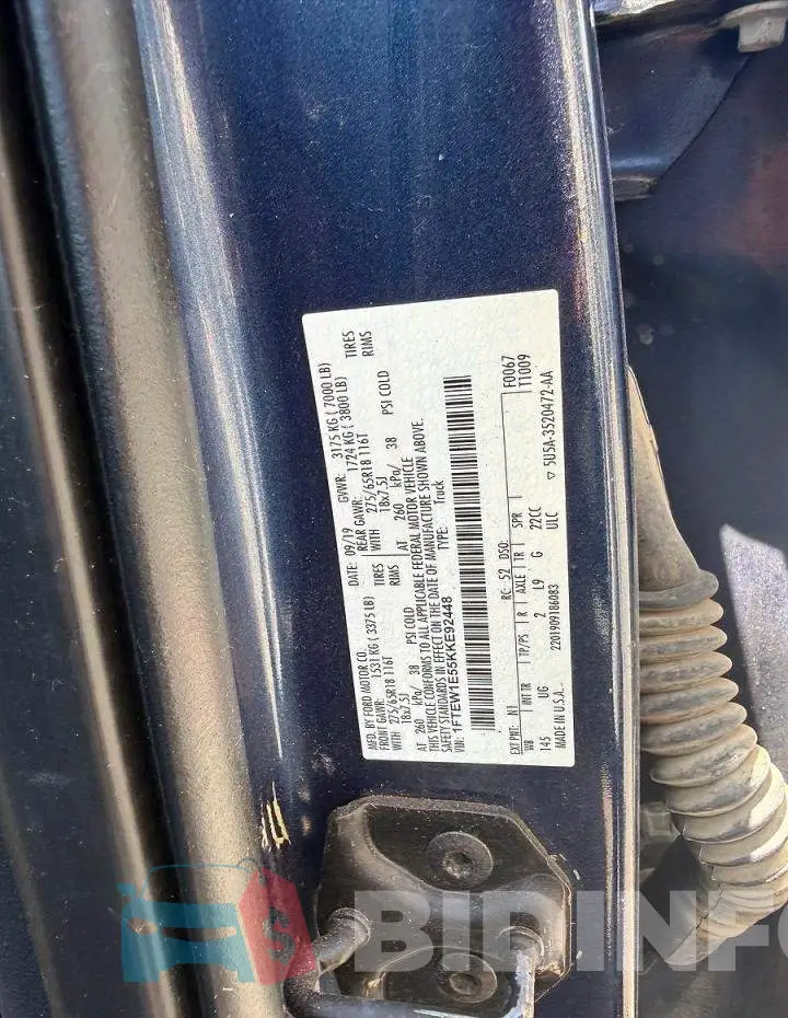 1FTEW1E55KKE92448 Photo# 10