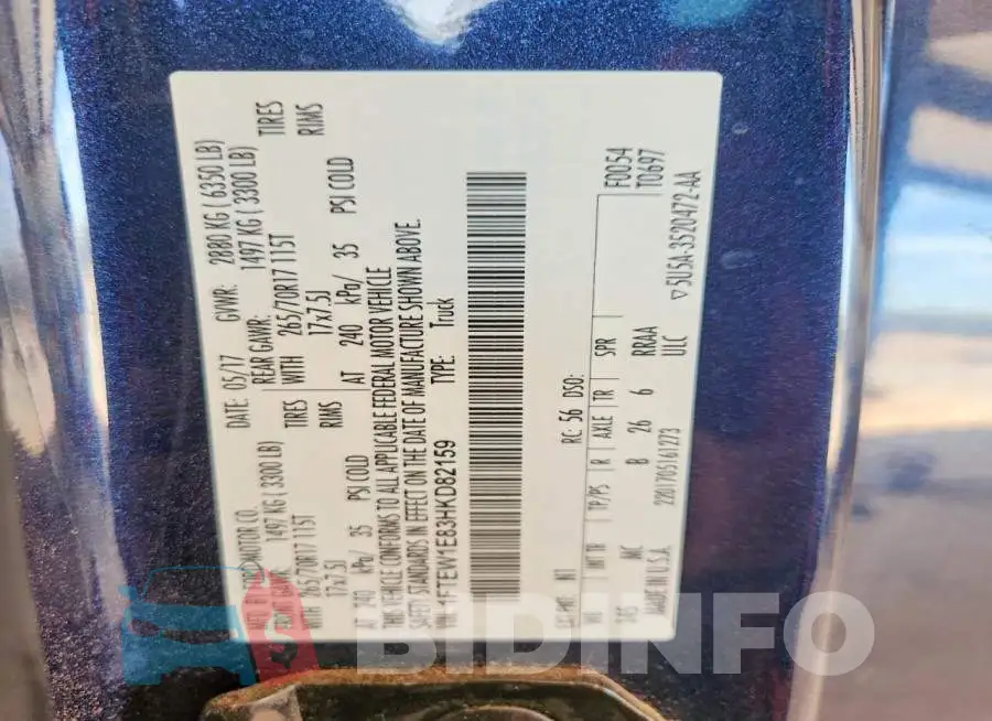 1FTEW1E83HKD82159 Photo# 13