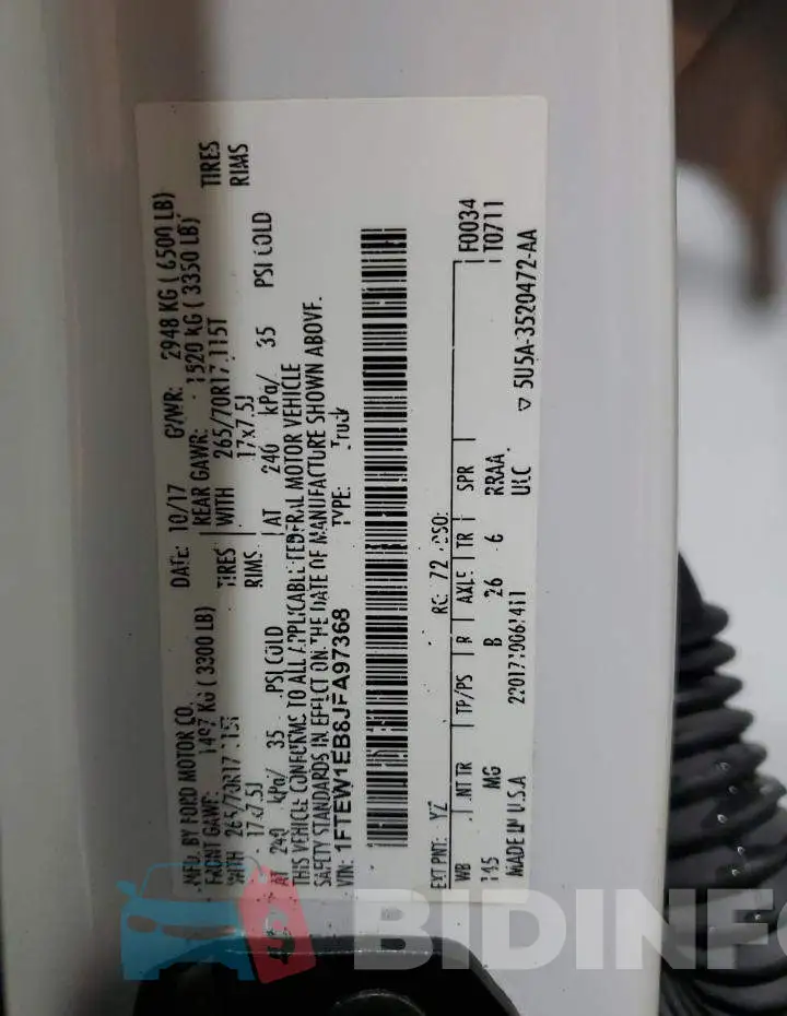 1FTEW1EB8JFA97368 Photo# 12
