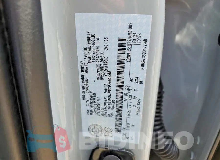 1FTEW3LP6TFA60445 Photo# 13