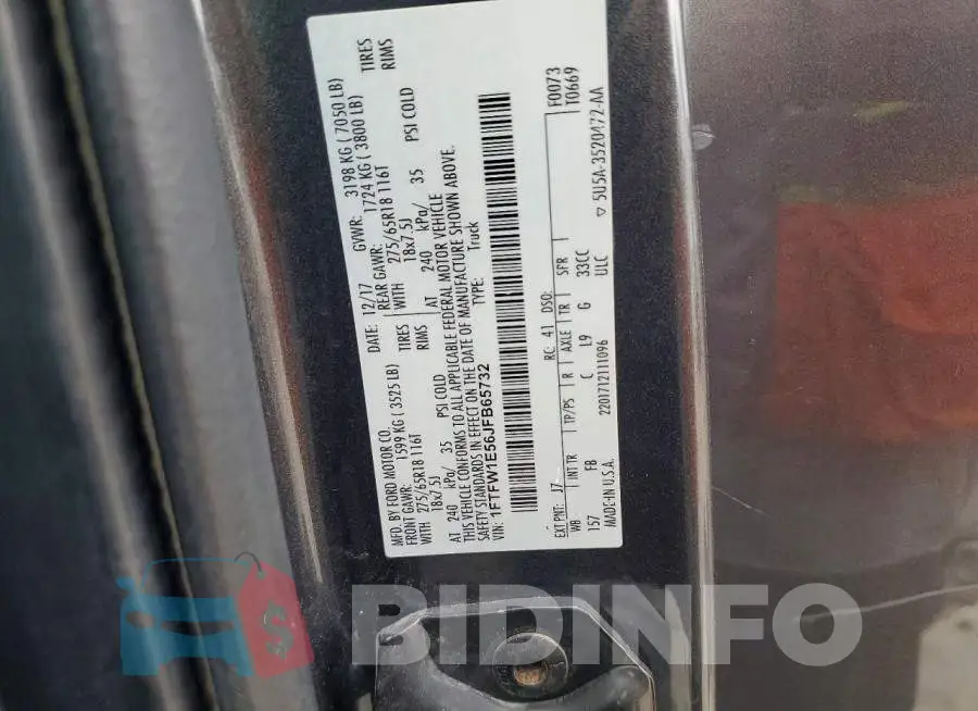 1FTFW1E56JFB65732 Photo# 12