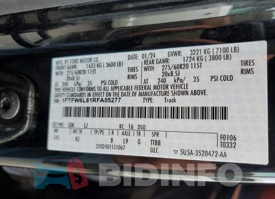 1FTFW6L81RFA05277 Photo# 12
