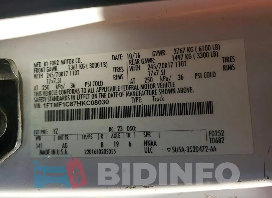1FTMF1C87HKC08030 Photo# 12