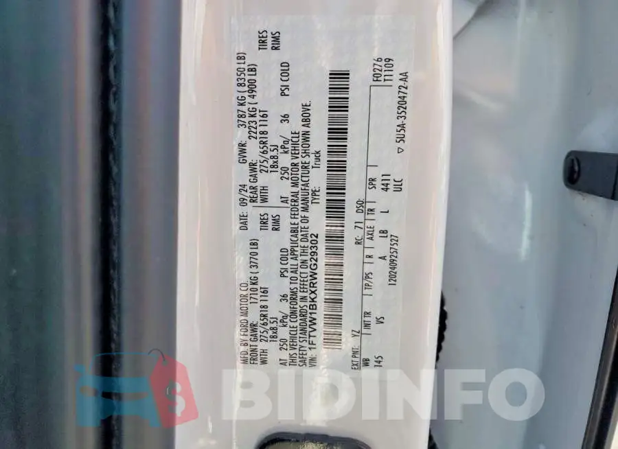 1FTVW1BKXRWG29302 Photo# 12
