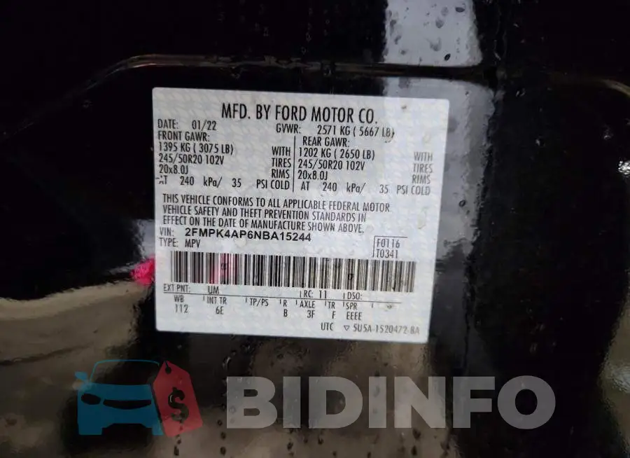 2FMPK4AP6NBA15244 Photo# 13