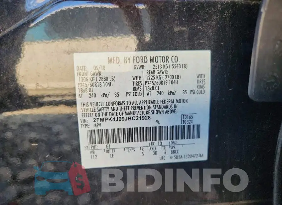 2FMPK4J99JBC21928 Photo# 13