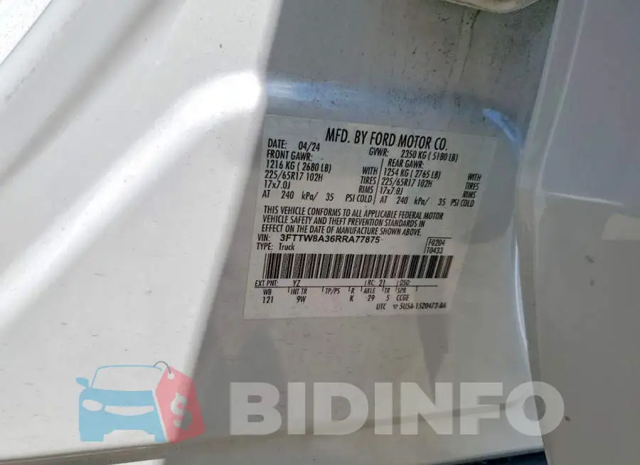 3FTTW8A36RRA77875 Photo# 12