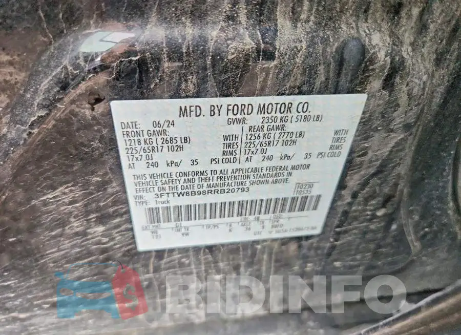 3FTTW8B98RRB20793 Photo# 13