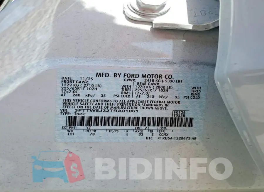 3FTTW8J32TRA01061 Photo# 12
