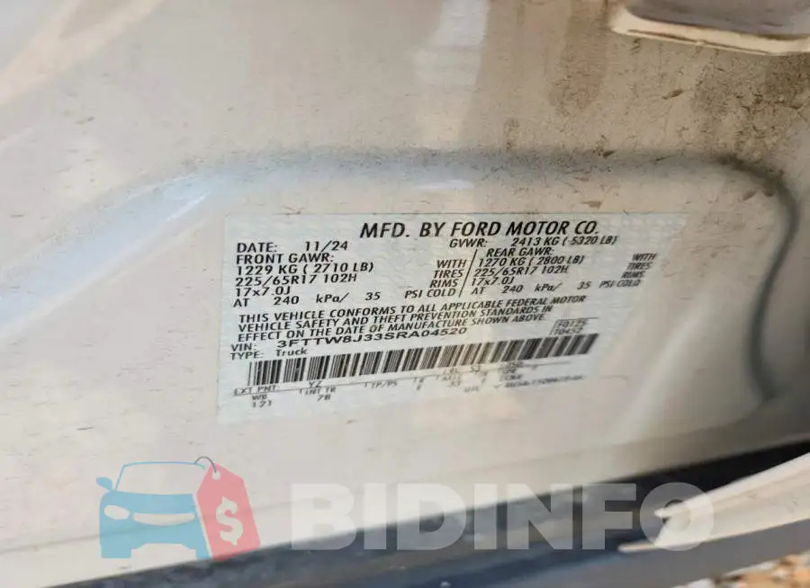 3FTTW8J33SRA04520 Photo# 12
