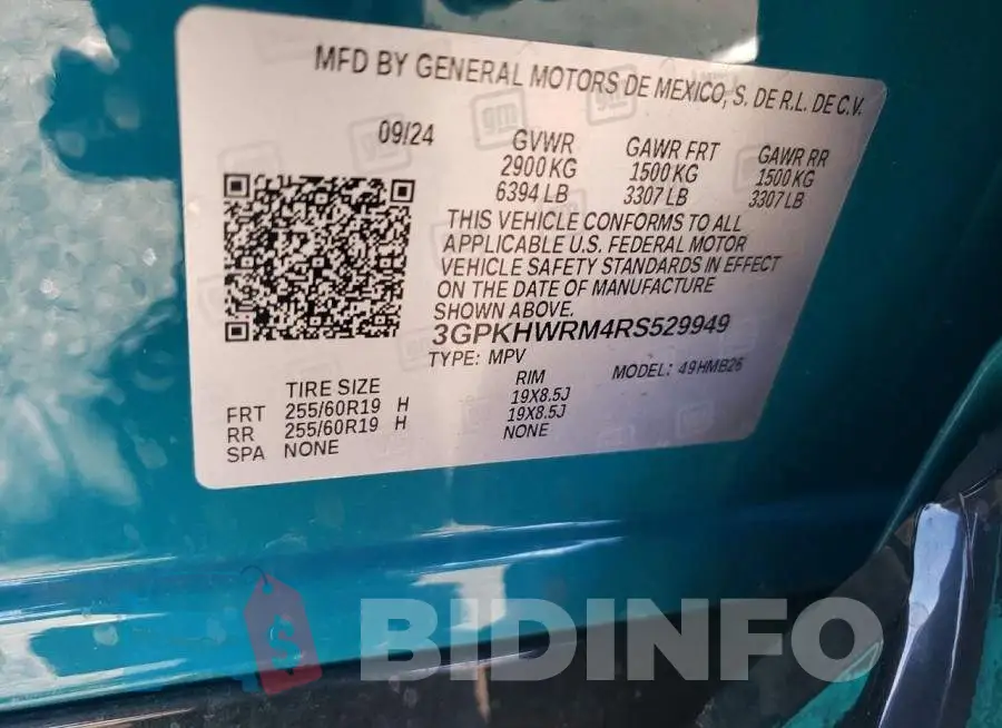 3GPKHWRM4RS529949 Photo# 14