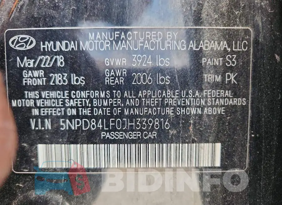 5NPD84LF0JH339816 Photo# 12