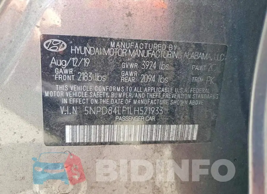 5NPD84LF1LH521933 Photo# 12