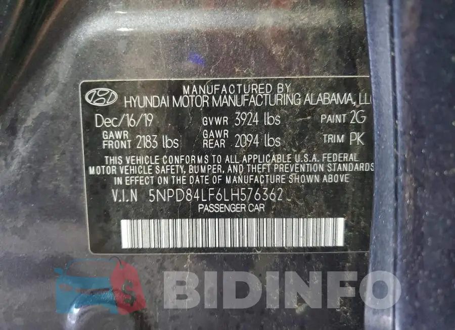 5NPD84LF6LH576362 Photo# 12