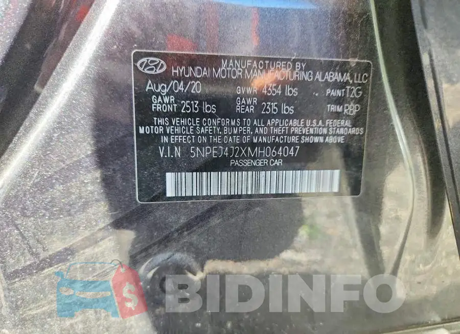 5NPEJ4J2XMH064047 Photo# 12