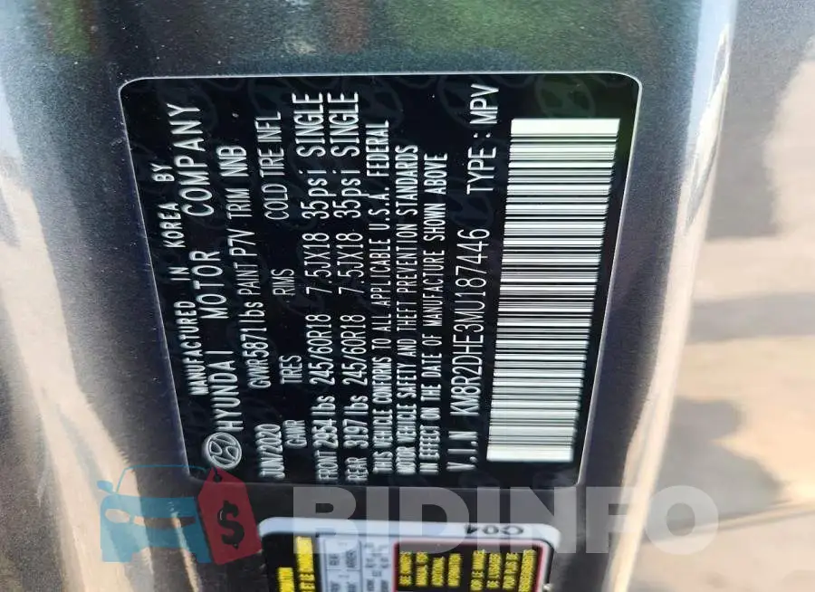 KM8R2DHE3MU187446 Photo# 14