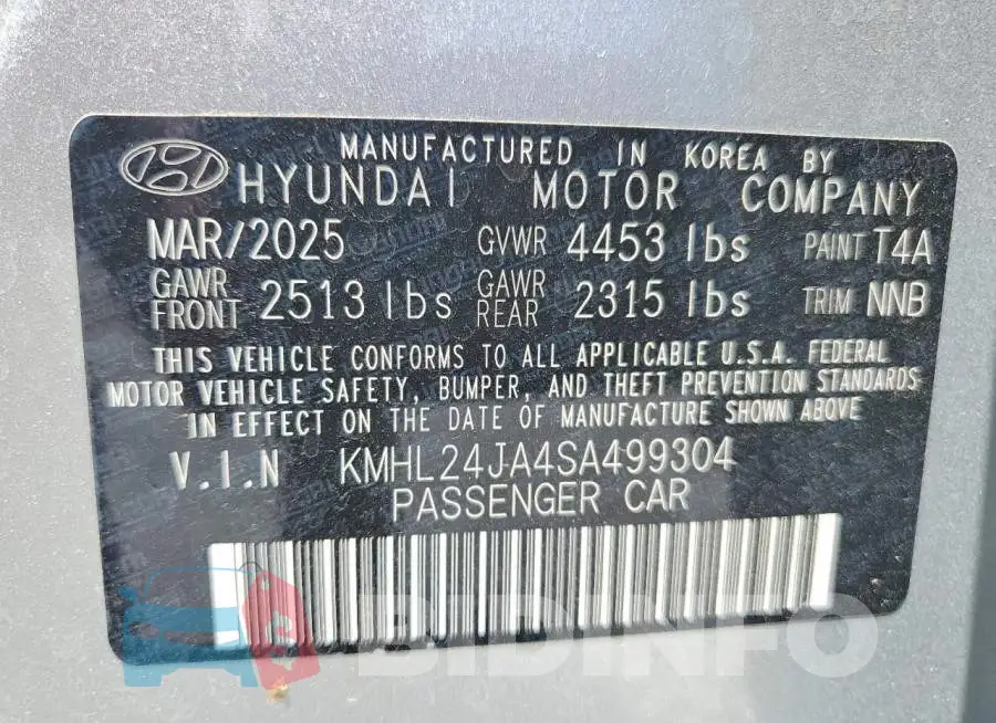 KMHL24JA4SA499304 Photo# 12