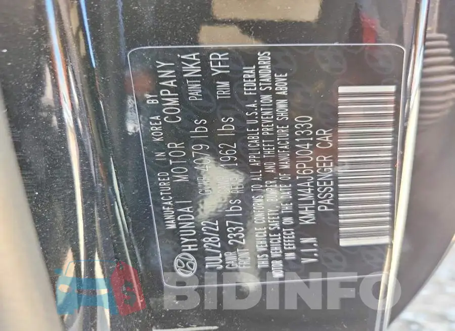 KMHLM4AJ6PU041330 Photo# 12