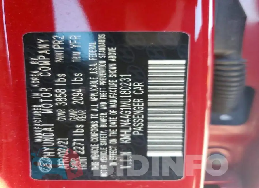 KMHLN4AG1MU180231 Photo# 12