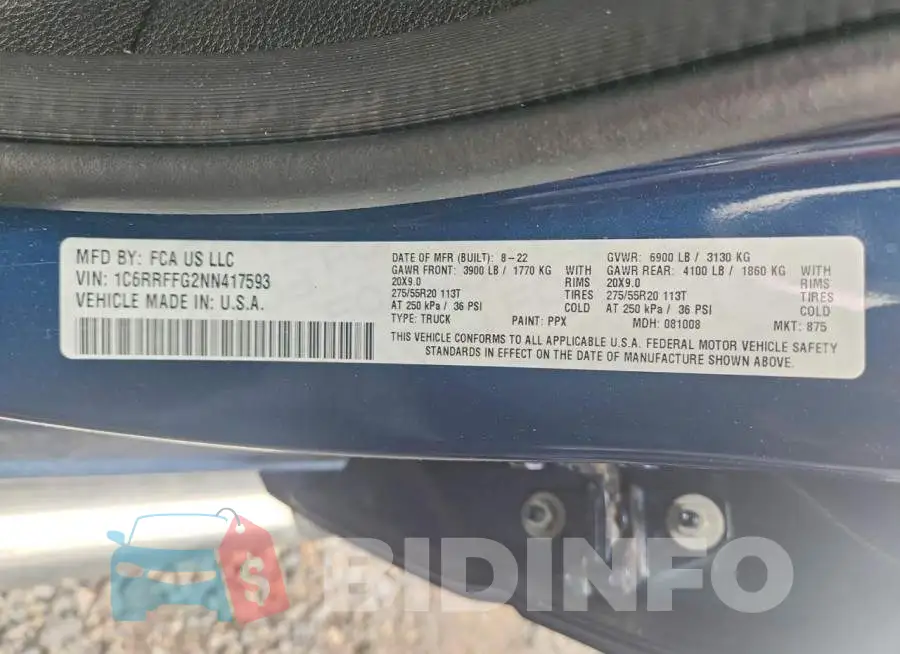 1C6RRFFG2NN417593 Photo# 12