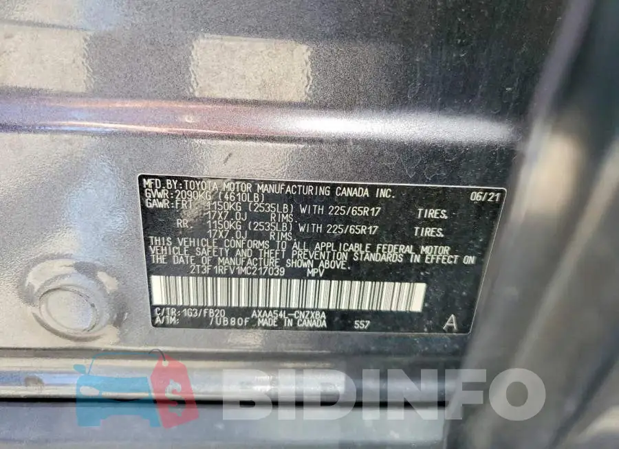 2T3F1RFV1MC217039 Photo# 13