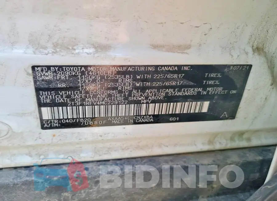 2T3F1RFV4MC229122 Photo# 13