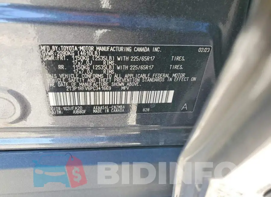 2T3P1RFV6PC341669 Photo# 14