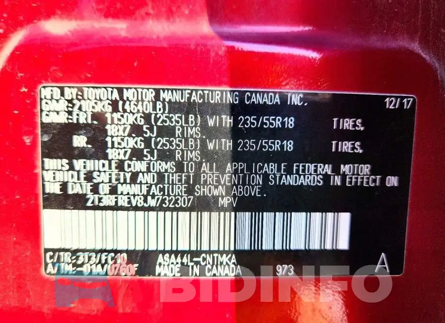2T3RFREV8JW732307 Photo# 13
