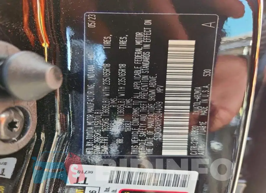 5TDKDRAHXPS044049 Photo# 14