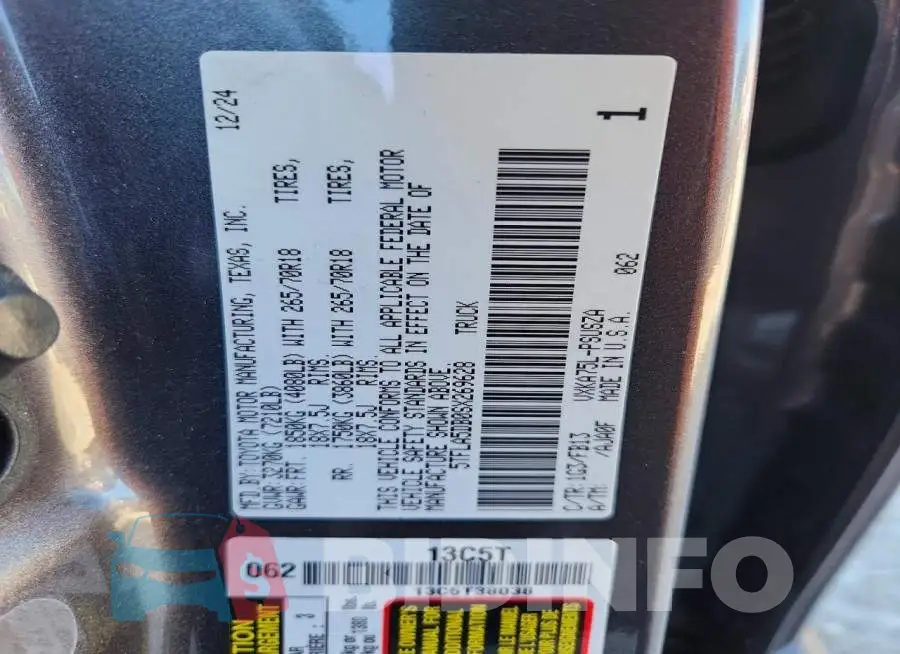 5TFLA5DB0SX269628 Photo# 12